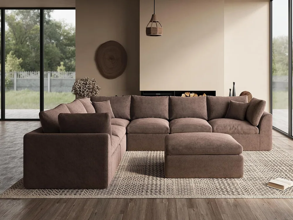 Ohllob 7-Seat Cloud Island in Coffee Brown, view 2