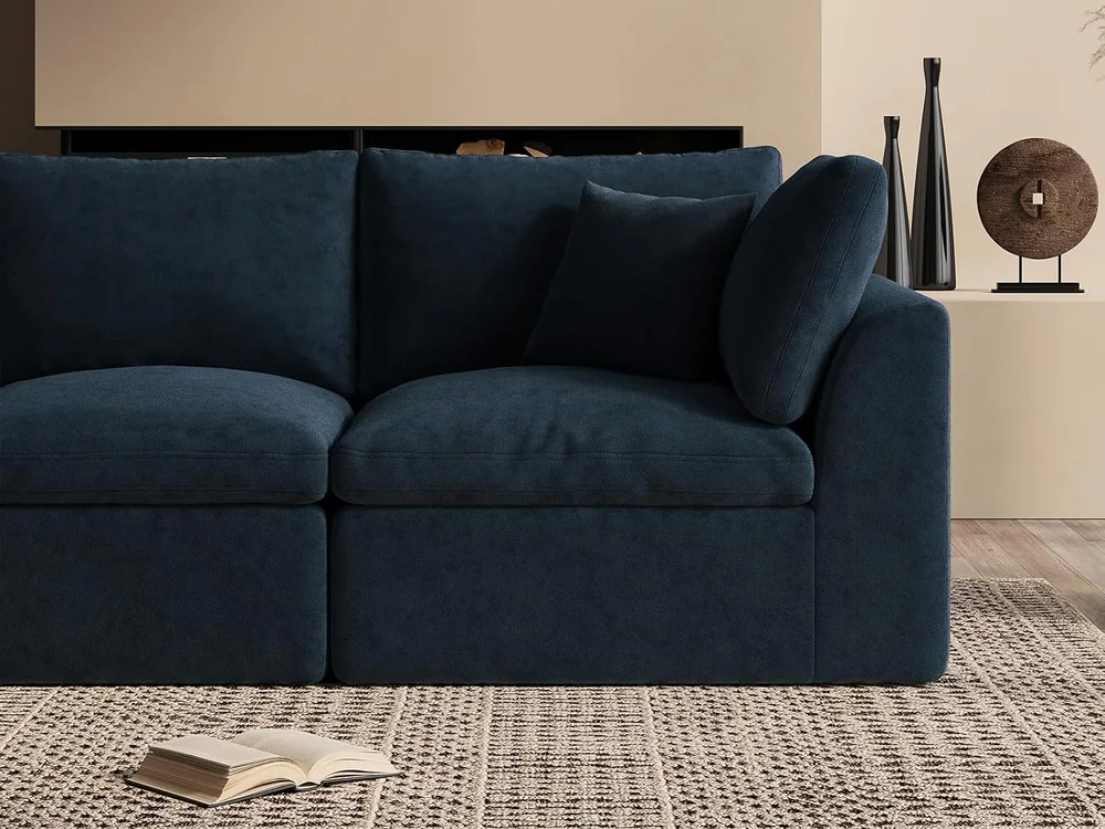 Ohllob 110" Cloud U Sectional in Dark Blue, view 3
