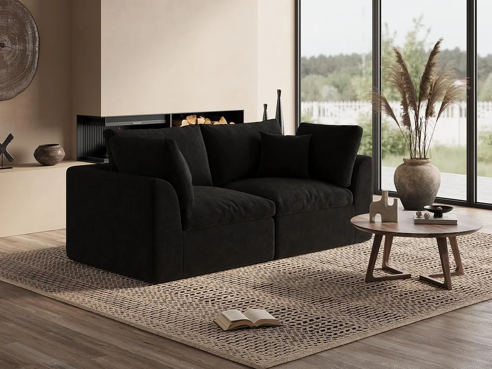 Ohllob 78.9" Cloud Loveseat in Black, view 2