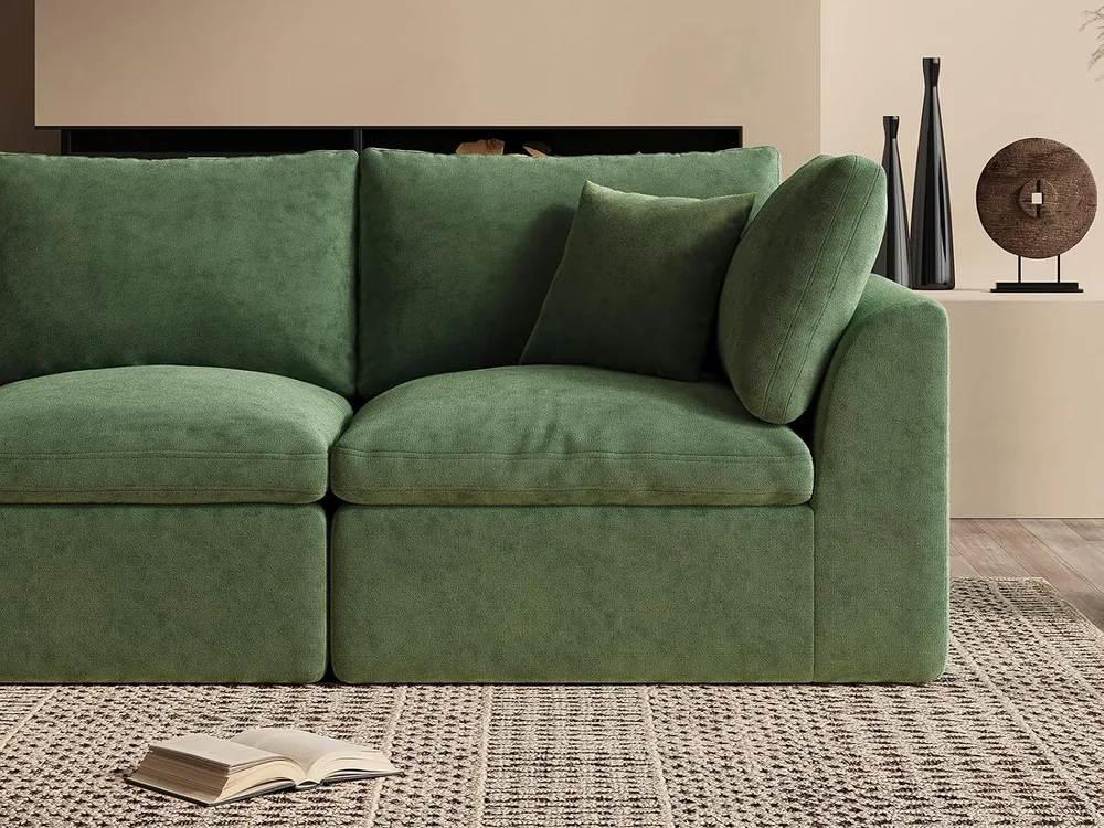 Ohllob 140" Cloud U Sectional in Green, view 3