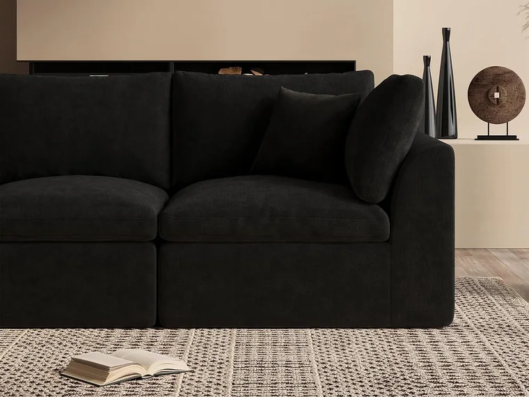 Ohllob 110" Cloud U Sectional in Black
